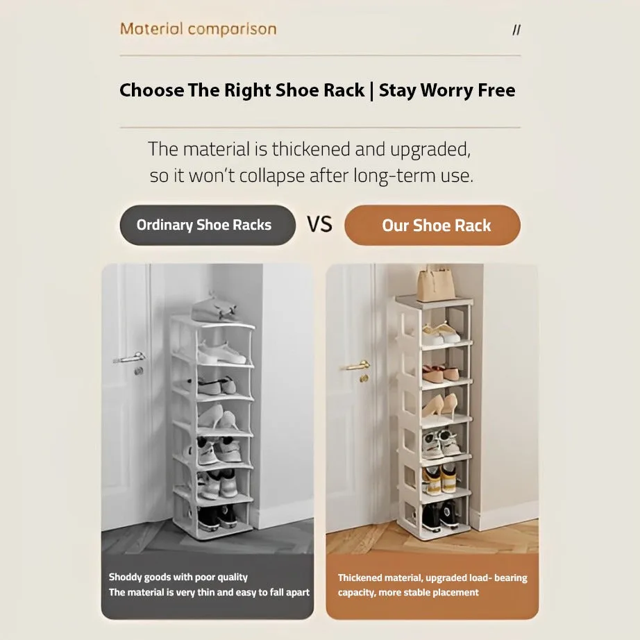 Multi-layer Foldable Shoe Rack Shelf, Portable Shoe Organizer For Home, Office