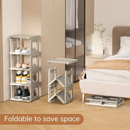 Multi-layer Foldable Shoe Rack Shelf, Portable Shoe Organizer For Home, Office