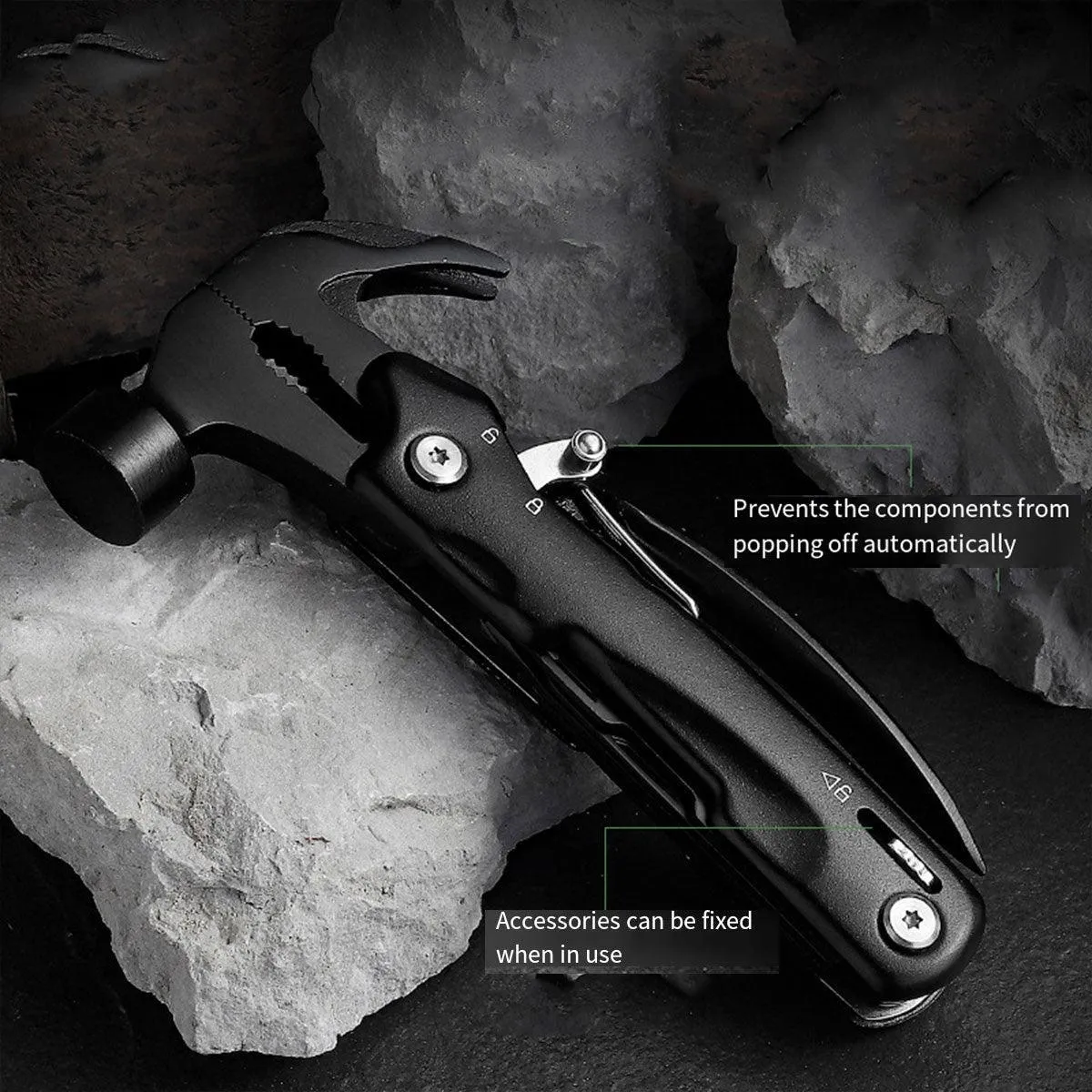 Multi-purpose Crate Hammer Nail Lifting Life-saving Pliers Tool Outdoor Camping