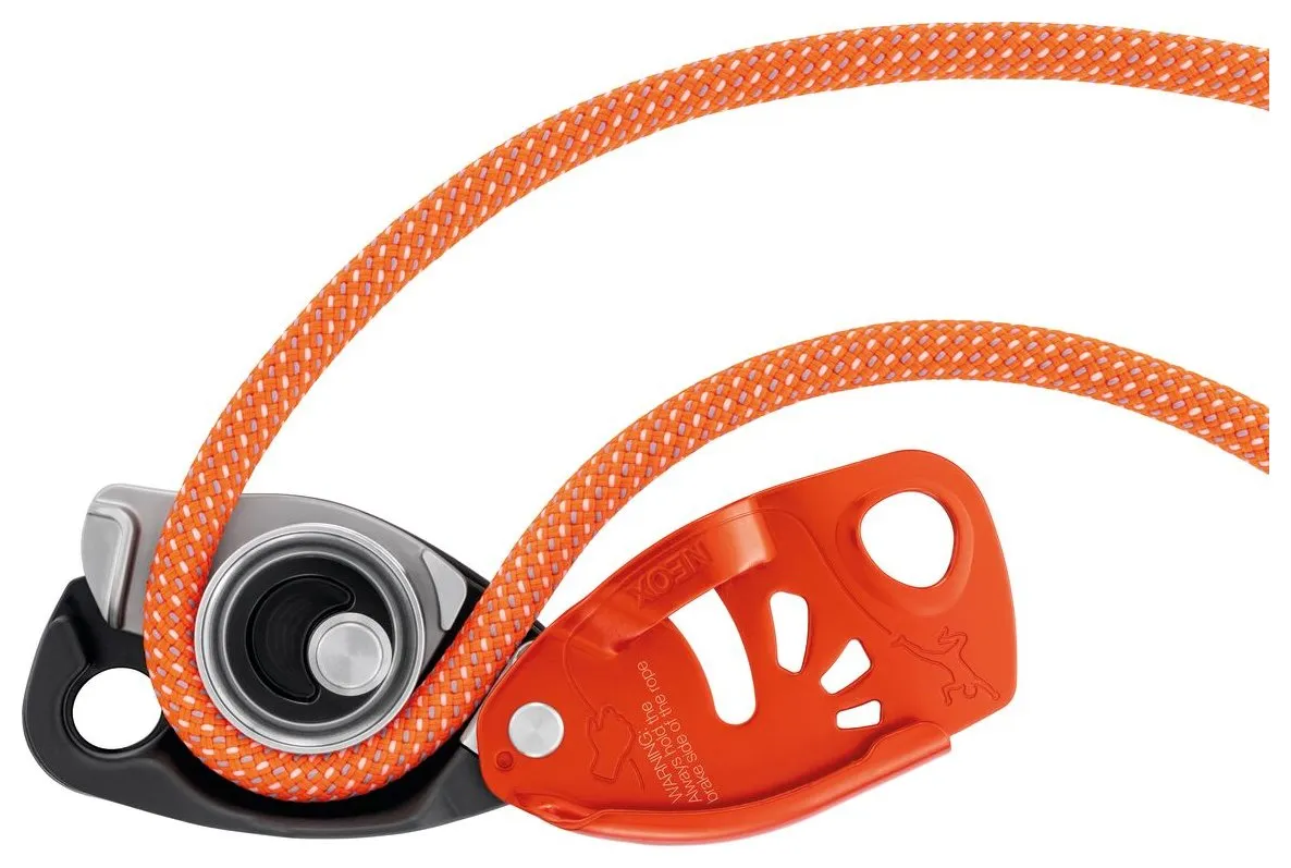 Neox Belay Pack - orange, belay device and safebiner