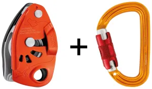 Neox Belay Pack - orange, belay device and safebiner