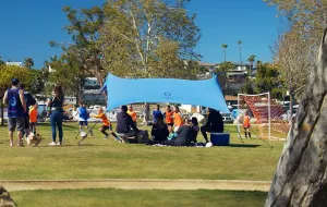 Neso Sidelines Grande : Versatile Sports Sun Shelter, Patented Corners & Poles, 100% Recycled Stakes