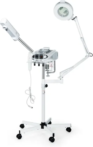 New High Quality 3 in 1 Aromatherapy Facial Steamer Salon Spa Equipment 5X Magnifying Lamp & High Frequency Machine