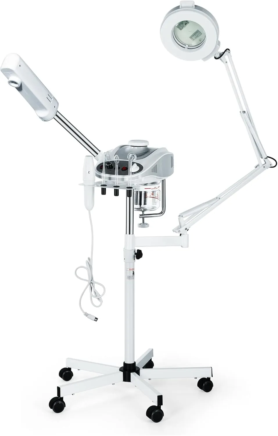 New High Quality 3 in 1 Aromatherapy Facial Steamer Salon Spa Equipment 5X Magnifying Lamp & High Frequency Machine