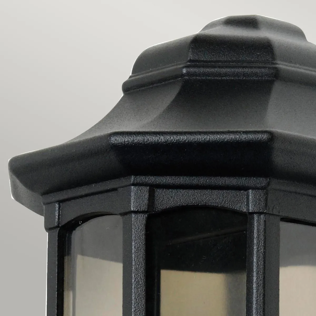 Newbury 1 Light Half Lantern | Black
