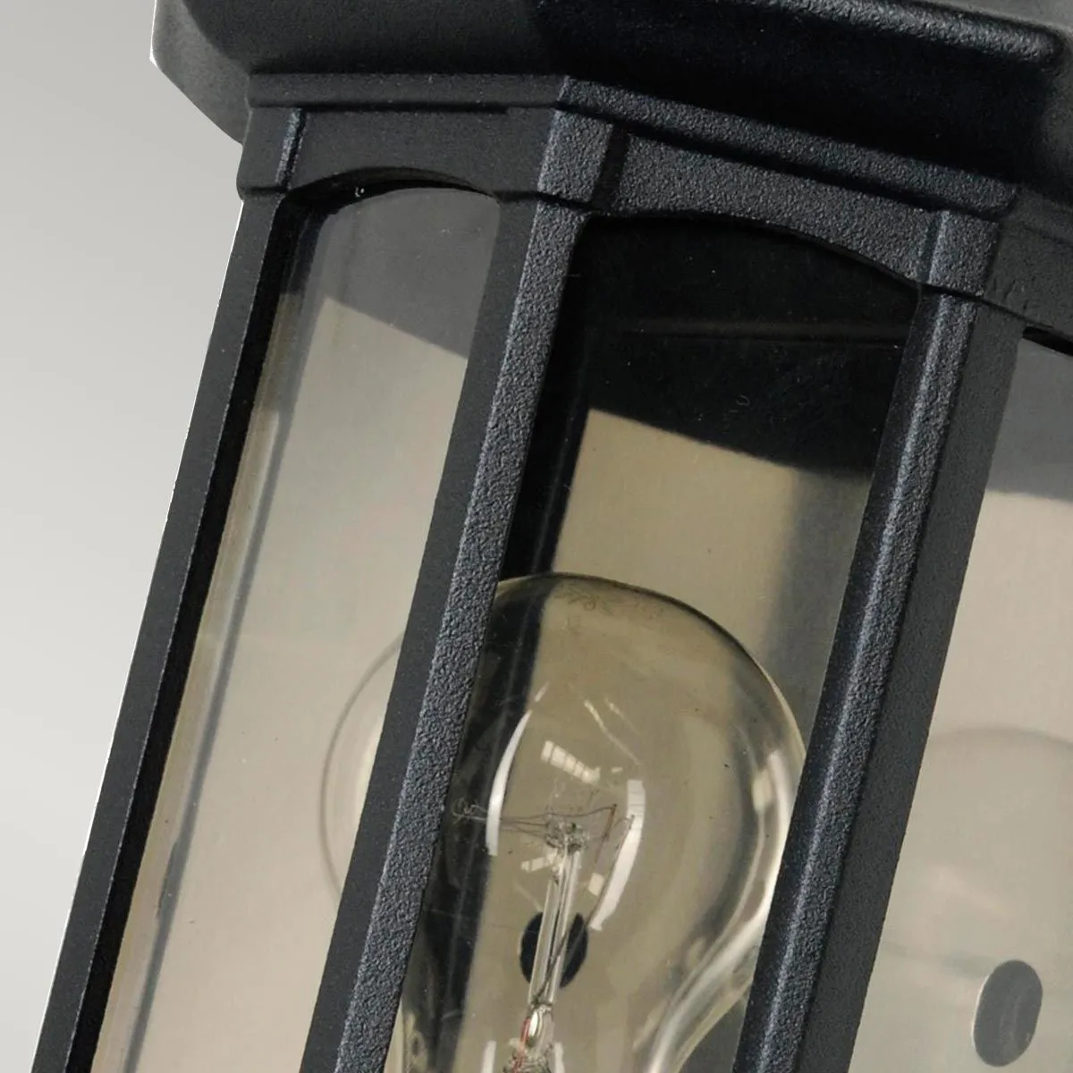 Newbury 1 Light Half Lantern | Black