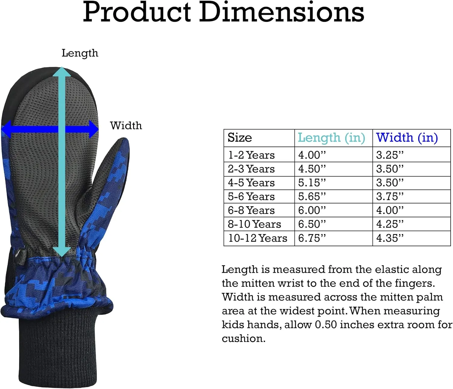 N'Ice Caps Kids Waterproof Snow Mittens Cold Weather Thinsulate Insulated