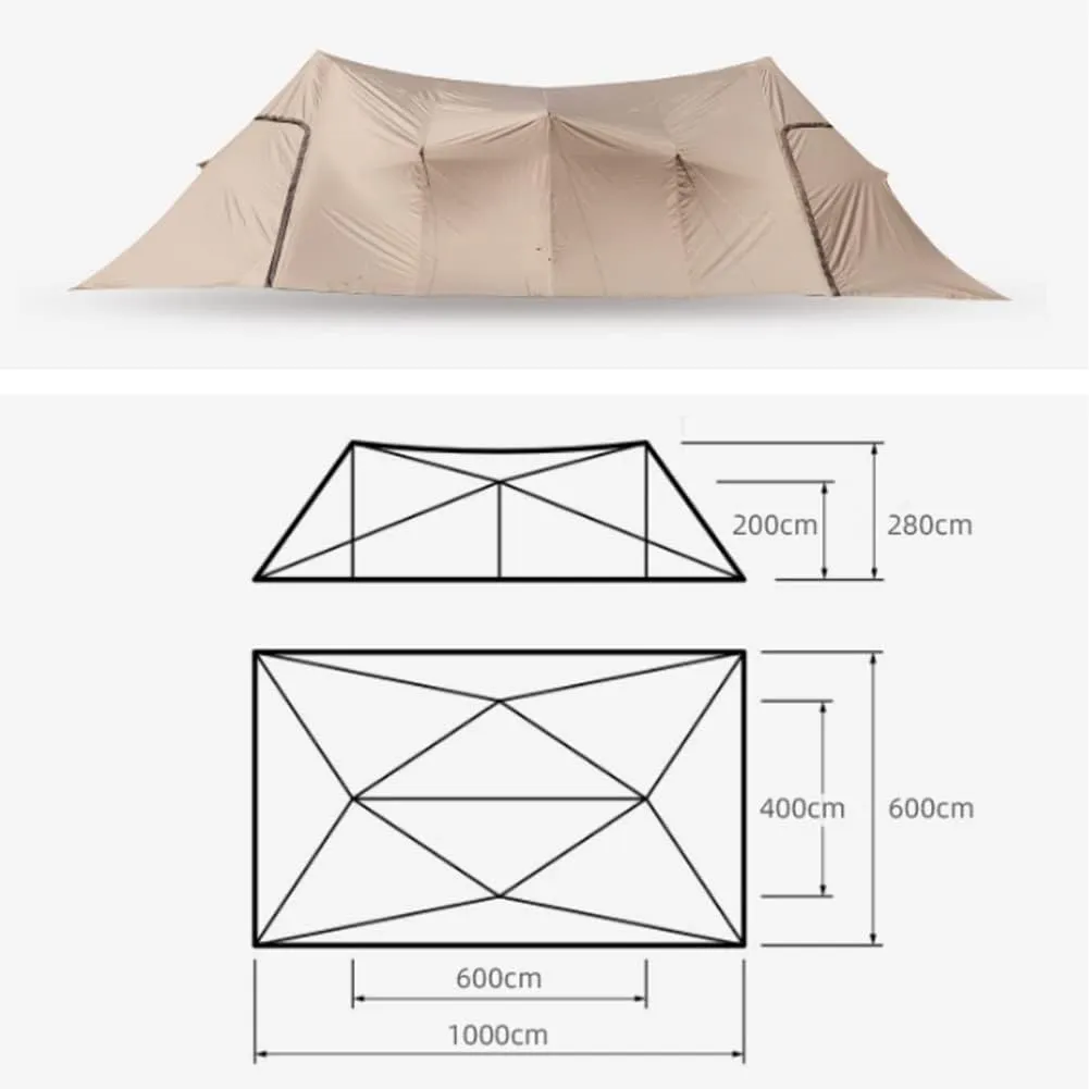 NIEH Camping Tent for 8 Person, Large Family Tent Waterproof & Windproof 4 Seasons Instant Tent for Family Team Outdoor Backpacking Camping Hiking