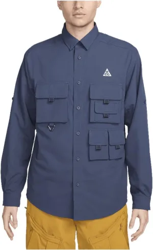 Nike ACG Dri-FIT UV Devastation Trail Men's Top (Thunder Blue/Summit White, DN3936-437) Size Large