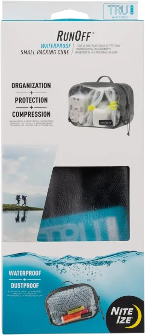 Nite Ize RunOff Waterproof Packing Cube - Waterproof Packing Cube for Travel - Dry Travel Bag with Compression - Charcoal, Small