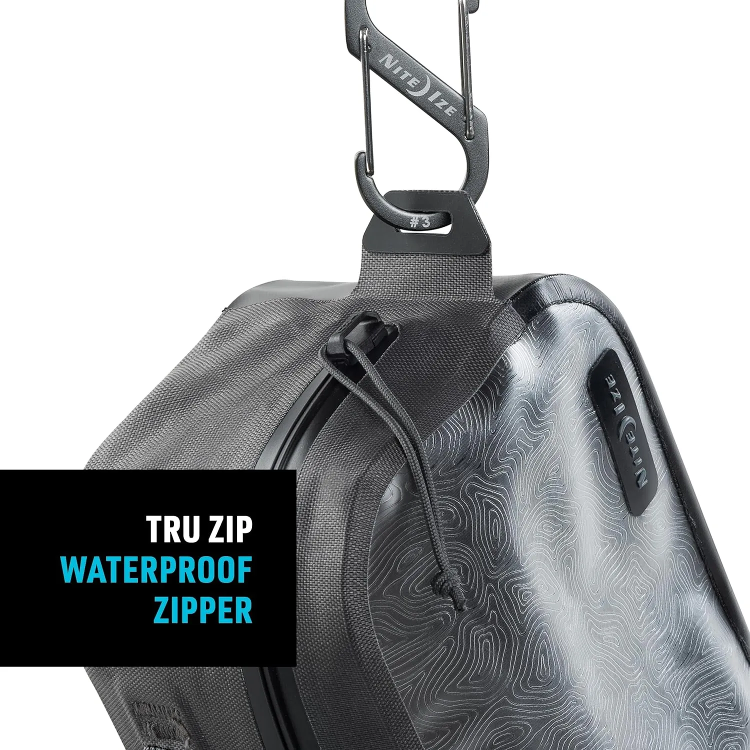 Nite Ize RunOff Waterproof Packing Cube - Waterproof Packing Cube for Travel - Dry Travel Bag with Compression - Charcoal, Small