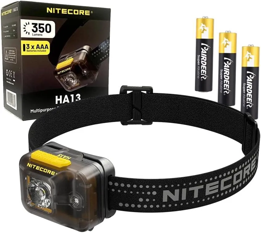 NITECORE HA13 Multipurpose Dual Beam AAA Headlamp - Batteries Included