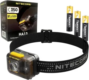 NITECORE HA13 Multipurpose Dual Beam AAA Headlamp - Batteries Included