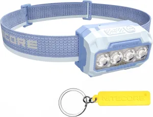 Nitecore HA23 UHE 600 Lumen MCT Outdoor Headlamp Multiple Color Temperatures Lightweight AAA Headlight Tag (Blue)