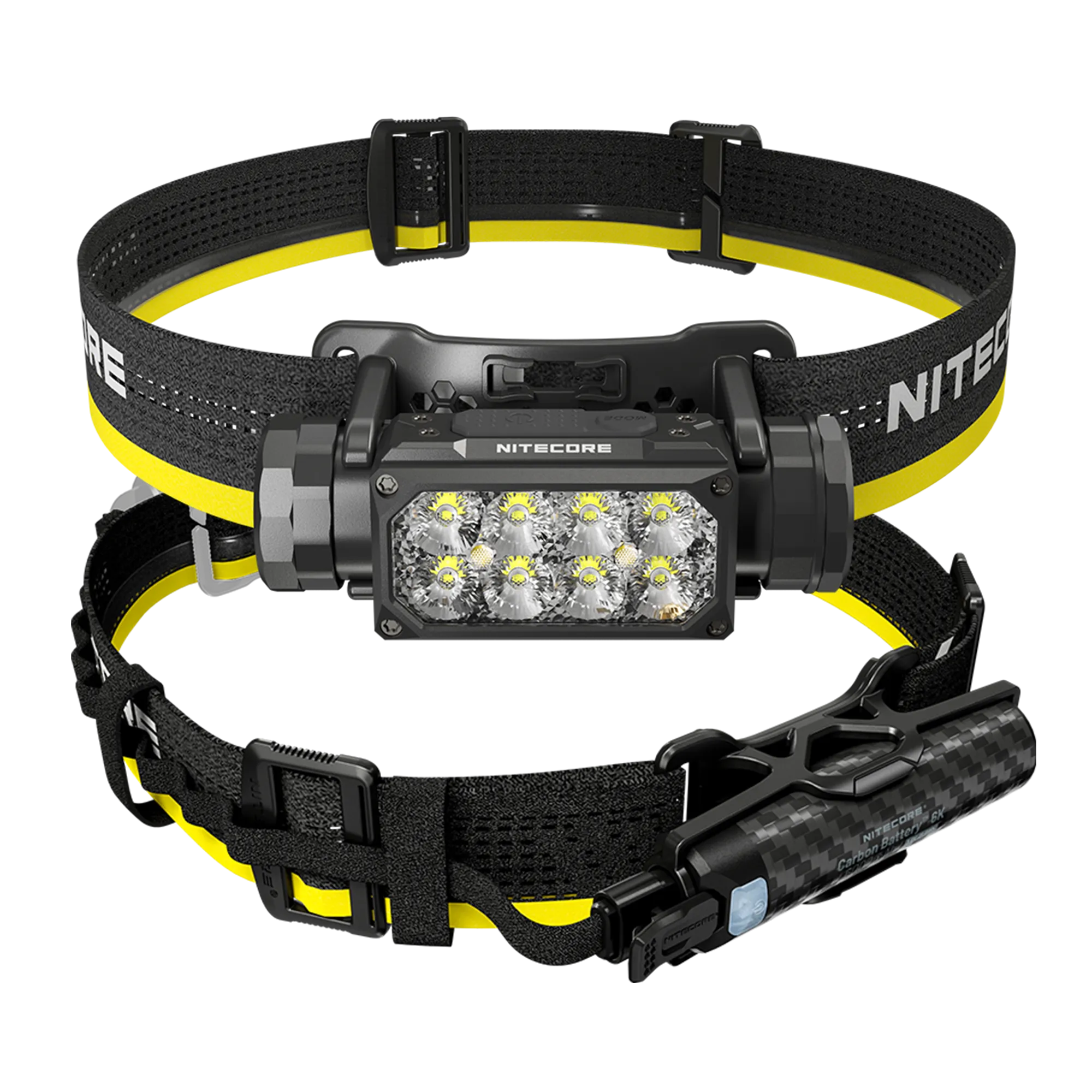 Nitecore HC65 UHE Headlamp with Carbon 6K Runtime Extender Kit