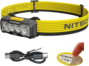 Nitecore NU27 600 Lumens Running Camping Headlamp, USB-C Rechargeable with Warm, Neutral and Cool White Lights, Red Light, Including NitecoreS Sticker (Black)