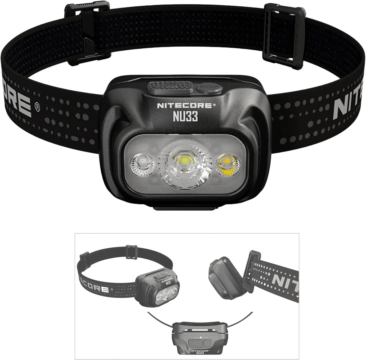 Nitecore NU33 700 Lumen USB C Rechargeable Head Lamp with Red Light