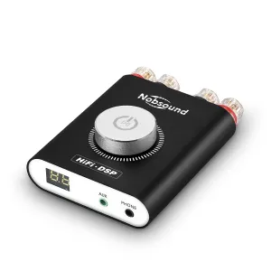 Nobsound NS-20G 200W Mini Bluetooth 5.0 Power Amplifier 2.0 Channel Wireless Receiver Hi-Fi DSP Stereo Headphone Audio Amp LED Display