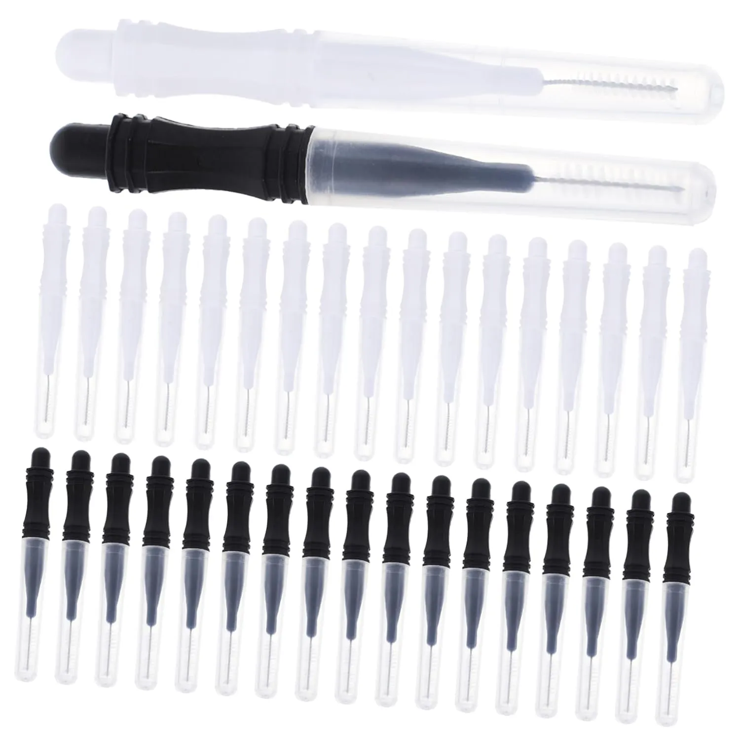 NOLITOY Brow Lamination Brush Caps 60pcs Mini Eyebrow Brush Set Essential Brow Tools for Travel