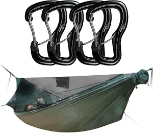 NomadNest 11ft Camping Hammock with Heavy Duty Carabiner Clip Hook 8KN, Lightweight Portable Hammocks for Camping Hiking Backpacking
