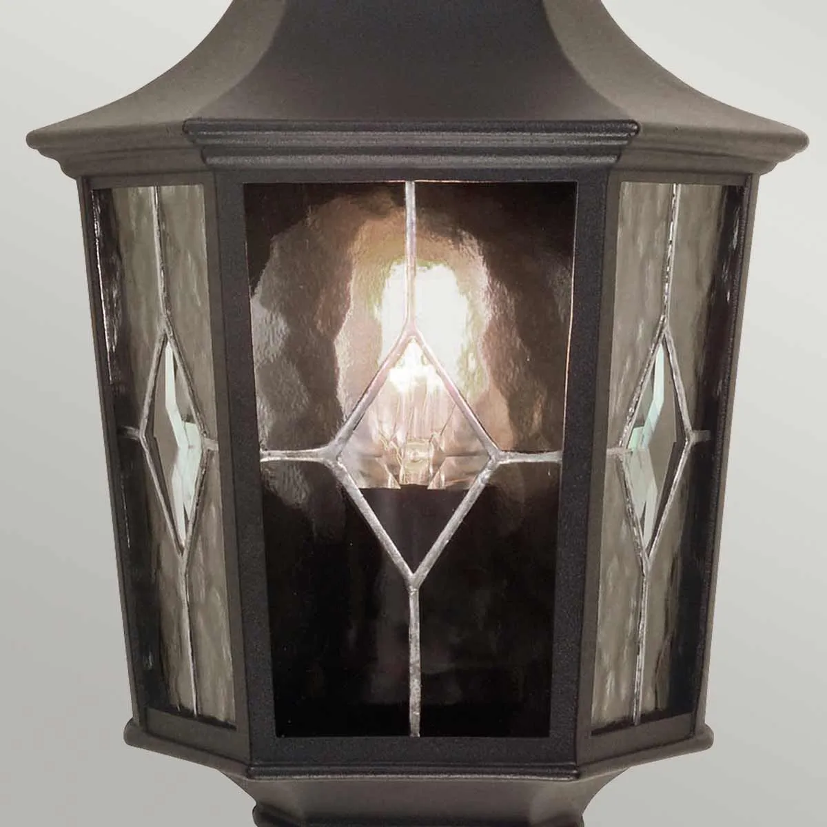 Norfolk 1 Light Half Lantern | Black