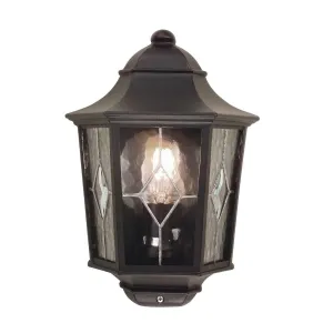 Norfolk 1 Light Half Lantern | Black