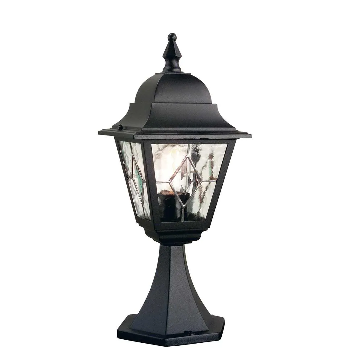 Norfolk 1 Light Pedestal Lantern  | Black