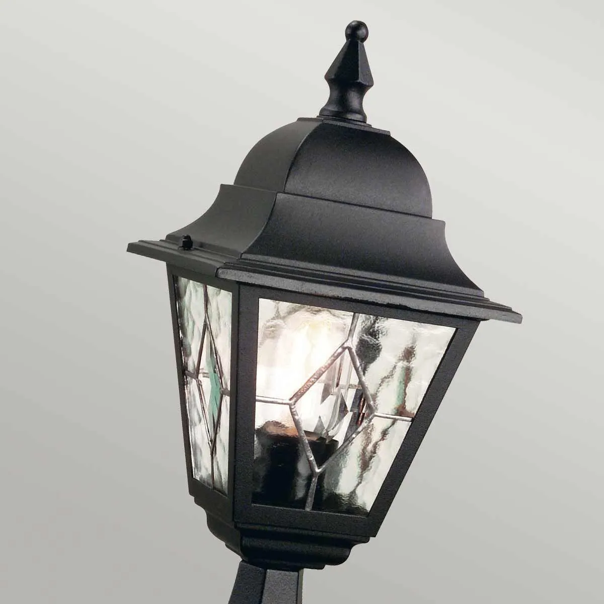 Norfolk 1 Light Pedestal Lantern  | Black