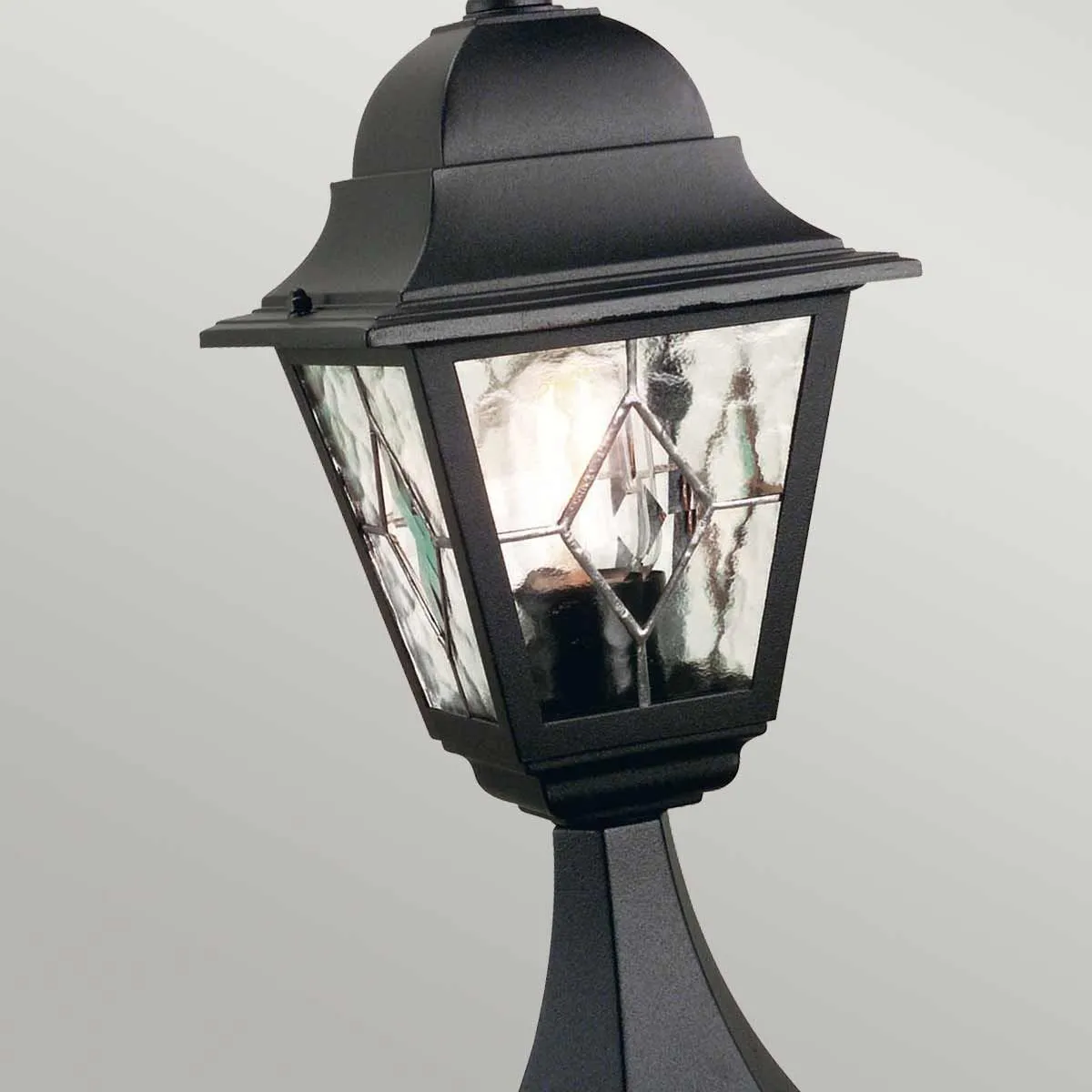 Norfolk 1 Light Pedestal Lantern  | Black
