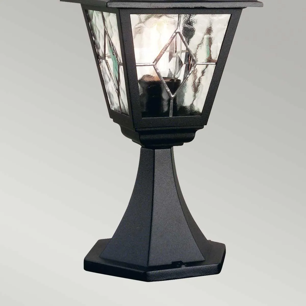 Norfolk 1 Light Pedestal Lantern  | Black