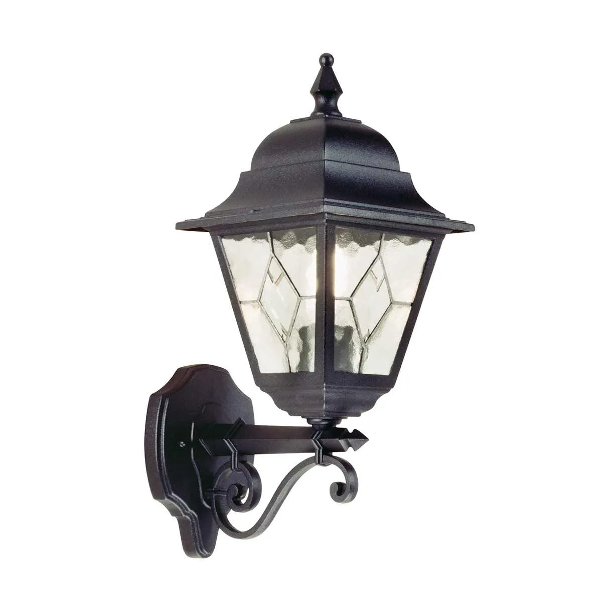 Norfolk 1 Light Up Wall Lantern  | Black