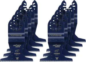 Norske Tools NOTP279 2 3/4 inch Flush Cut Japanese Tooth Bi-Metal Oscillating Multi Tool Accessory Blade Universal Fit for Hardwood (10pc Pack) | Oscillating Saw Blades