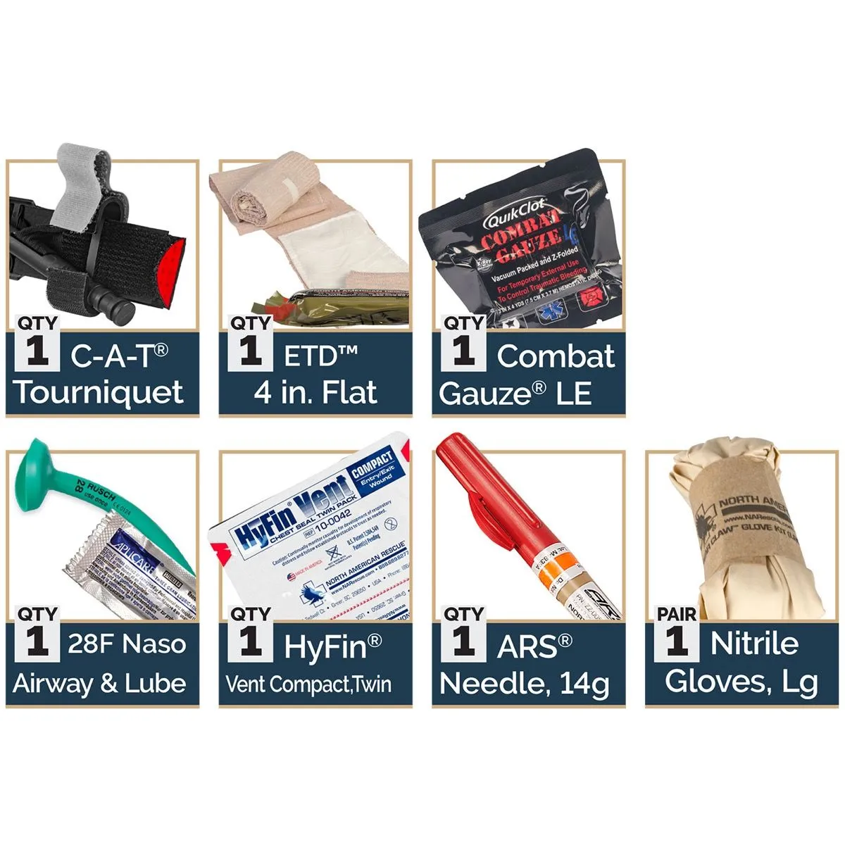 North American Rescue M-FAK Mini First Aid Kit - Advanced