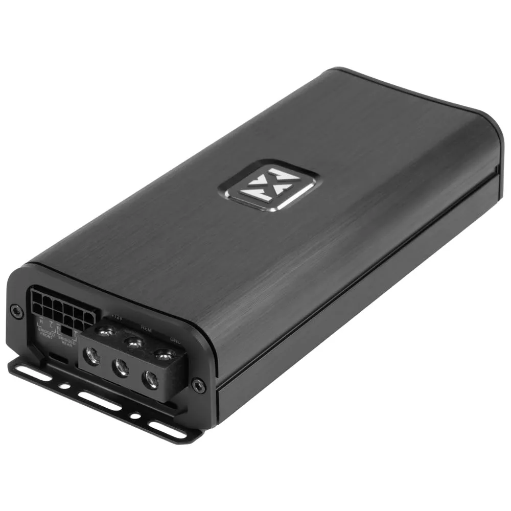 NVX VADM5v2 1500W Peak (750W RMS) V-Series Micro Full-Range Class D Compact 5-Channel Car/Marine/Powersports Amplifier with Remote Bass Knob