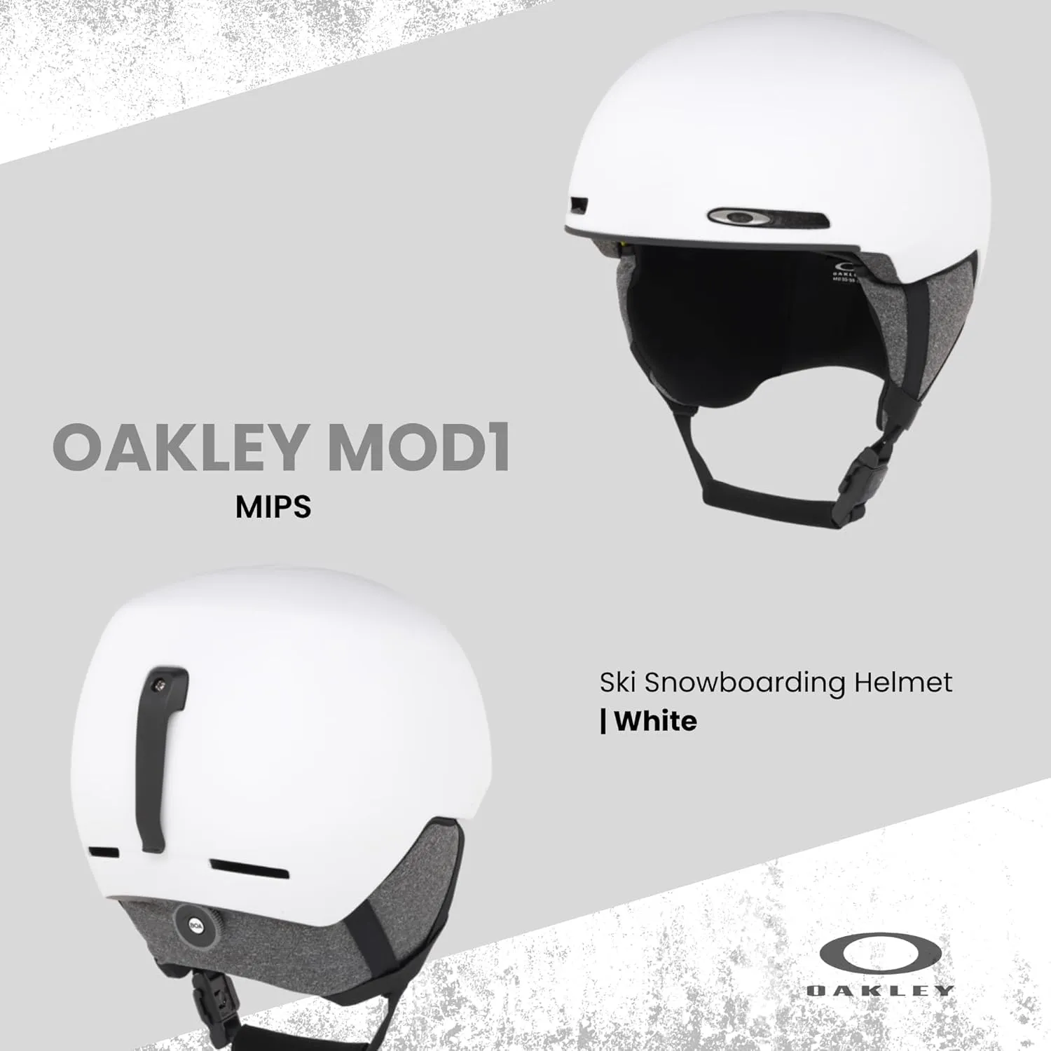 Oakley MOD1 MIPS Ski Snowboarding Helmet for Men for Women   Bundle with Designer iWear Collapsible Water Bottle with Carabiner