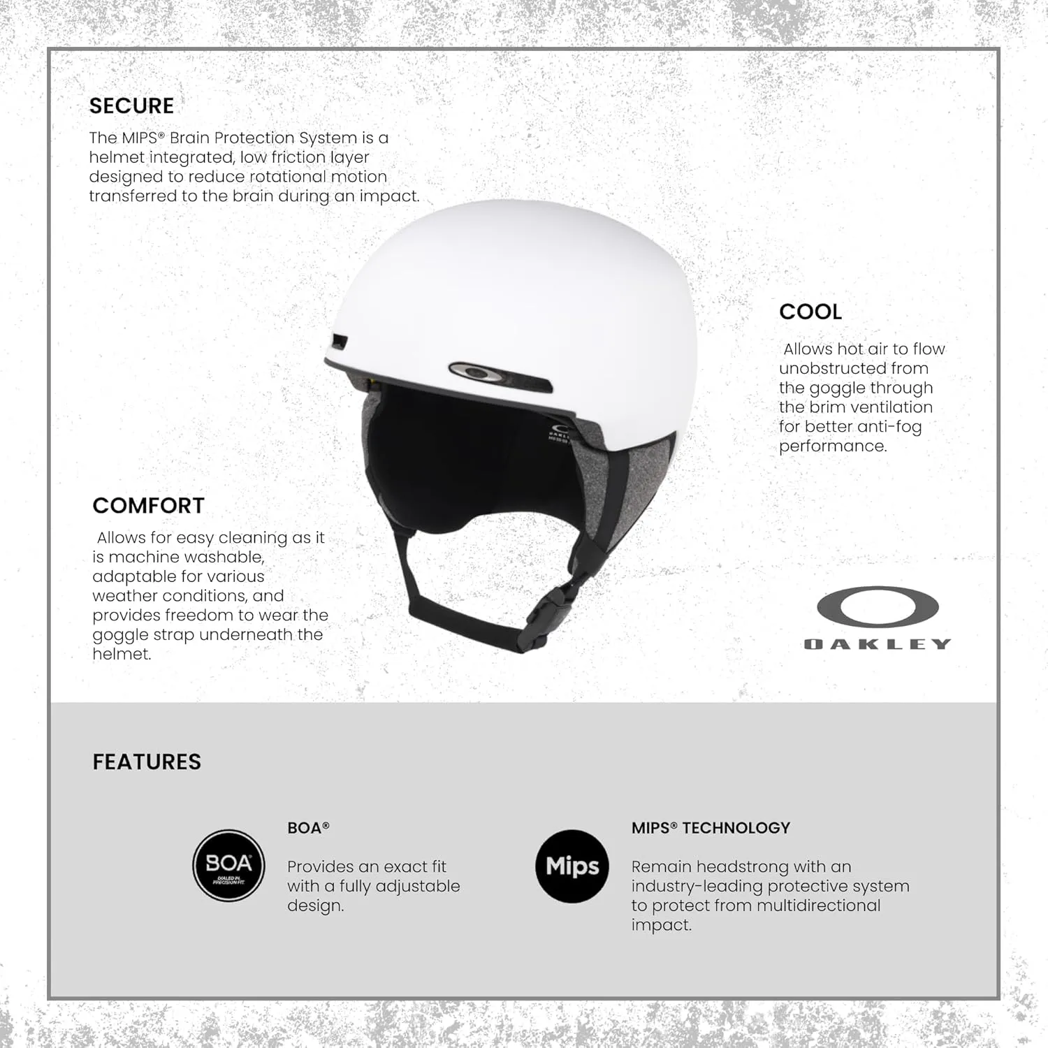 Oakley MOD1 MIPS Ski Snowboarding Helmet for Men for Women   Bundle with Designer iWear Collapsible Water Bottle with Carabiner