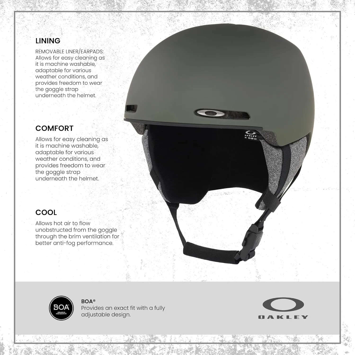 Oakley MOD1 Ski Snowboarding Helmet for Men for Women   Bundle with Designer iWear Collapsible Water Bottle with Carabiner