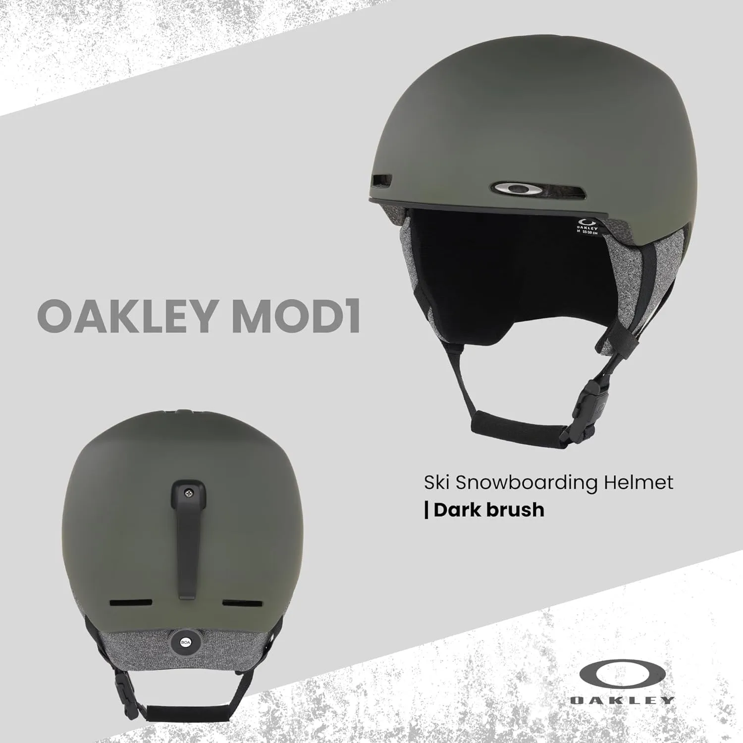Oakley MOD1 Ski Snowboarding Helmet for Men for Women   Bundle with Designer iWear Collapsible Water Bottle with Carabiner
