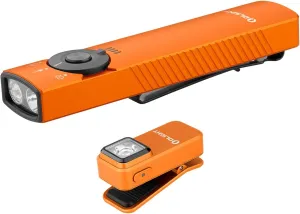 OLIGHT Arkfeld Pro Rechargeable EDC Flashlight Bundle with Oclip Flash Light Orange