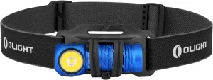 OLIGHT Perun 2 Mini LED Headlamp 1100 Lumens Rechargeable, Right Angle Flashlight with Headband, EDC Handheld Flashlight for Camping, Running, Outdoor, Power Outage (Blue Cool White: 5700~6700K)