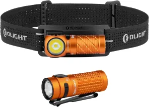 OLIGHT Perun 3 Mini Rechargeable Headlamp Flashlight Bundle Baton4 Rechargeable EDC Flashlight