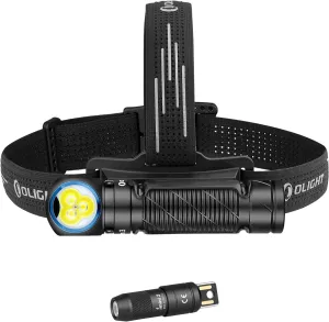 OLIGHT Perun 3 Rechargeable Headlamp Flashlight, 3000 Lumens LED Headlight with Red Light Bundle with IMINI 2 EDC Rechargeable Keychain Flashlight, 50 Lumens Compact and Portable Mini Light