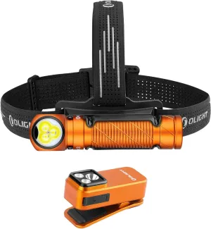 OLIGHT Perun 3 Rechargeable Headlamp Flashlight, 3000 Lumens LED Headlight with Red Light Bundle with Oclip Pro EDC Flashlight Clip-on Light, Rechargeable Flashlights 500 Lumens with Triple Lights