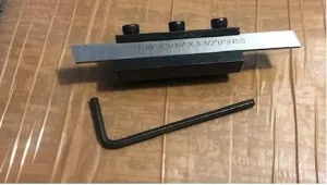 Omex T-Type Lathe Parting Tool Clamp Cut Off Tool 5/16" Shank with 5/16" HSS Blade & Key