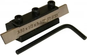 OMEX T Type Lathe Parting Tool Clamp Cut Off Tools 1/2" HSS Blade 5/16" Shank