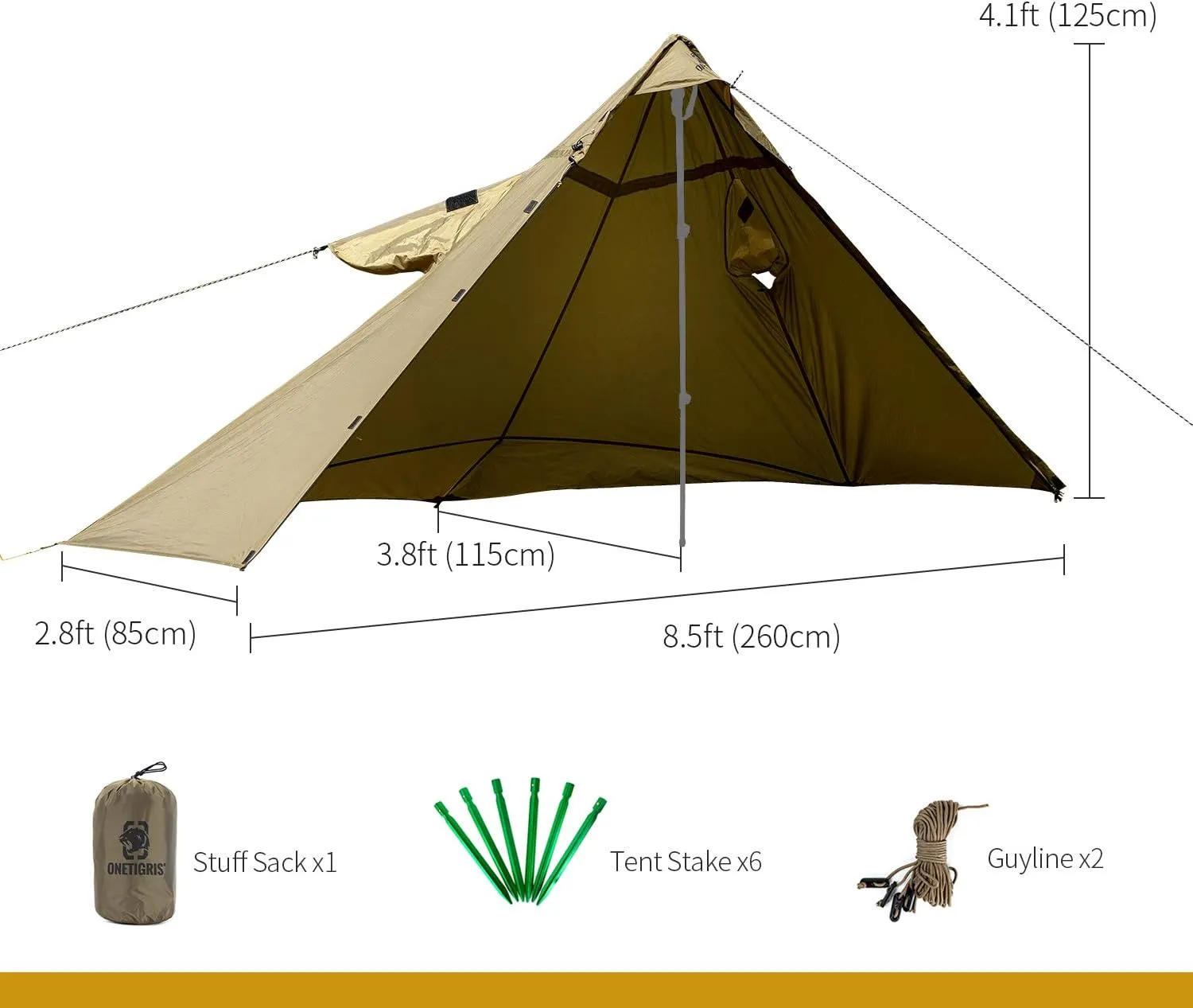OneTigris TENTSFORMER Raincoat, Bushcraft Poncho Tent, Multiuse Waterproof Rain Cover for Men Women Adults