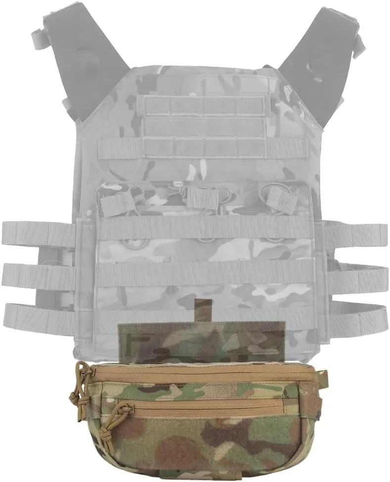 Originality Tactical Drop Dump Pouch Extension Pack Tool Pouch with Hook & Loop and Extra Straps Carrying Kit Bag for Tactical Vest (camo)