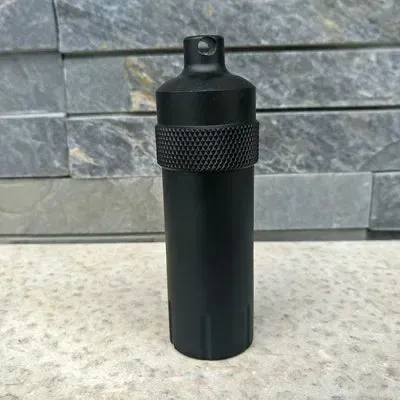 Outdoor CNC Waterproof Emergency First Aid Kits - Aluminum Pill Bottle & Survival EDC Storage Tank