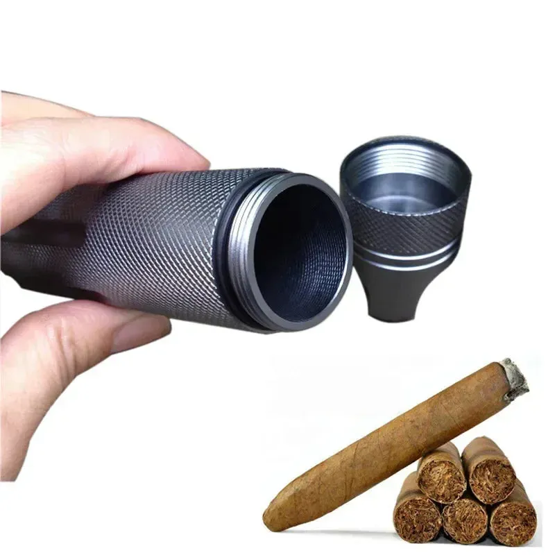 Outdoor CNC Waterproof Emergency First Aid Kits - Aluminum Pill Bottle & Survival EDC Storage Tank