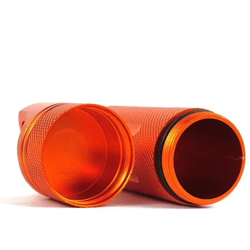 Outdoor CNC Waterproof Emergency First Aid Kits - Aluminum Pill Bottle & Survival EDC Storage Tank